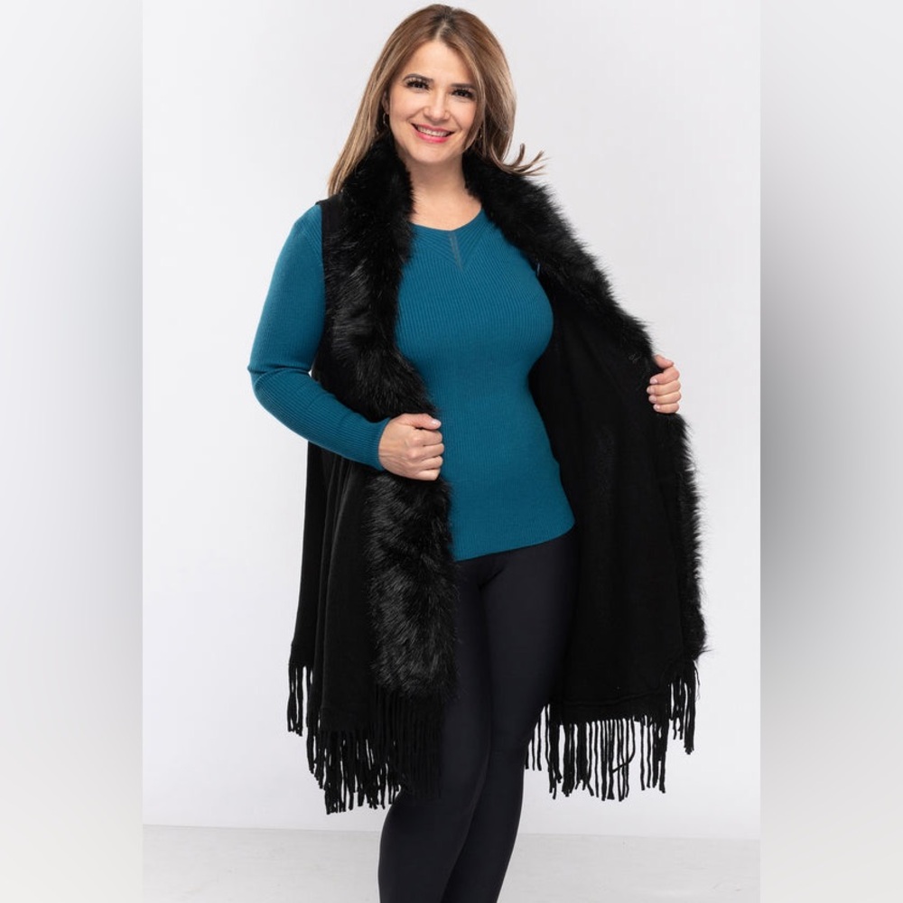Women's Faux Fur Cover up